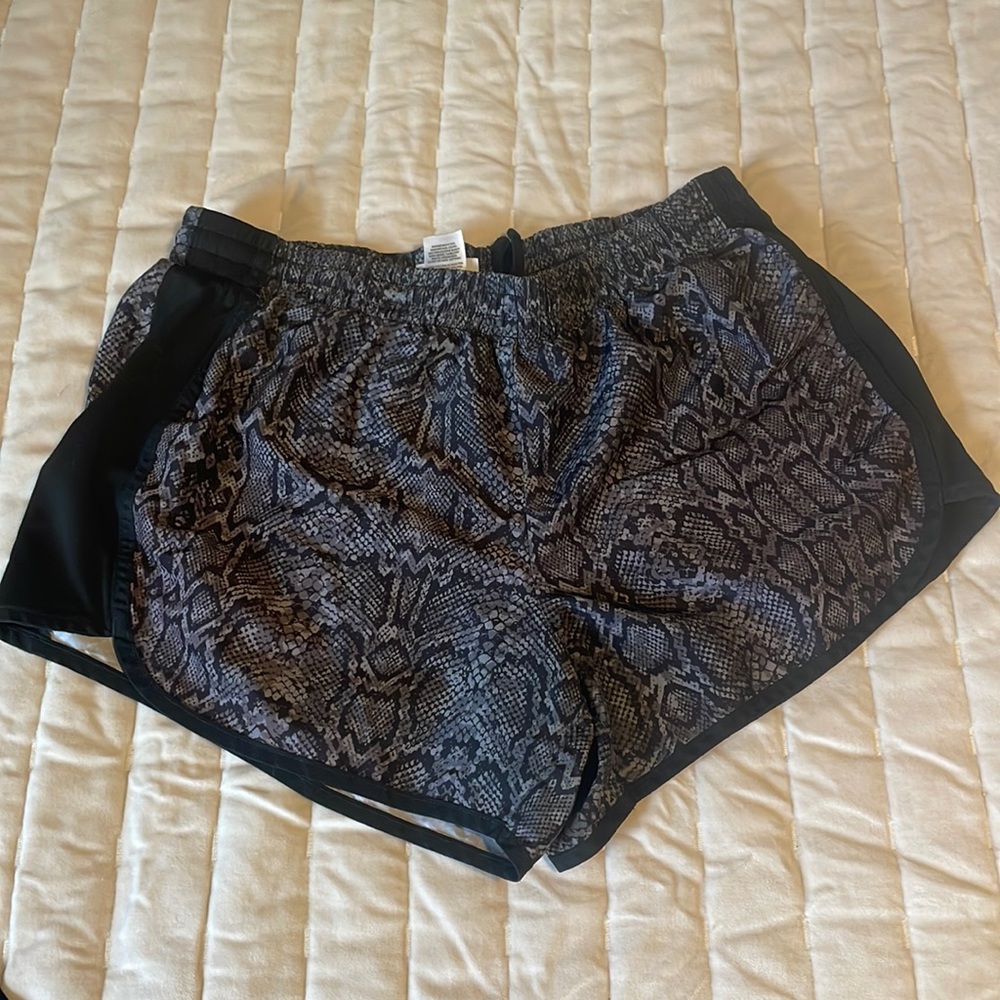 Snake skin athletic shorts